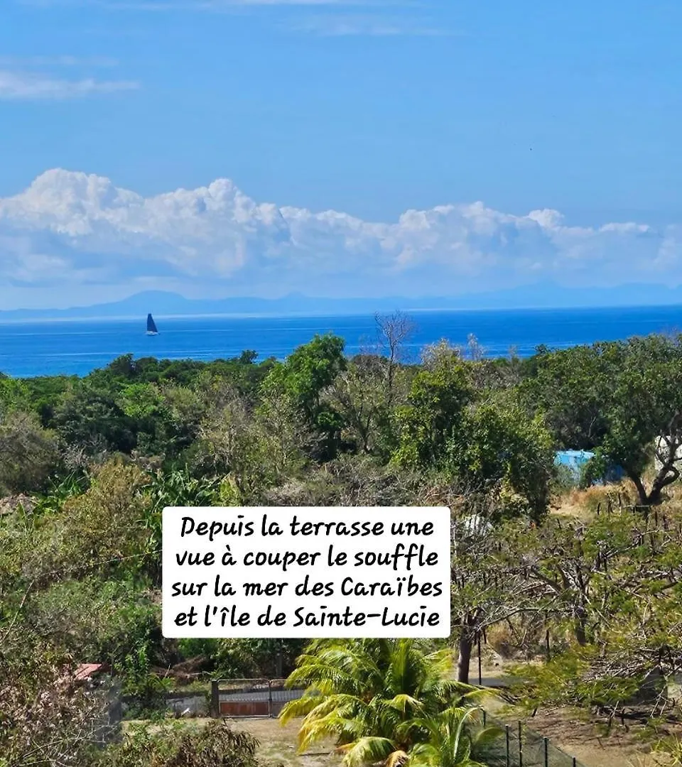 Joli T2 L'Oasis Vue Mer Des Caraibes Proche Des Plages Sainte-Luce 0*,